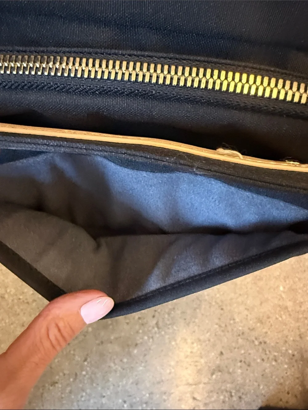 Nordace Guella Backpack (Brownie) with Cream Trim - laptop compartment